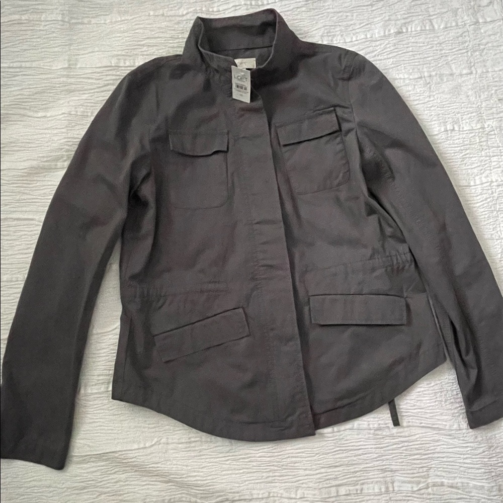 LOFT Outlet Grey Shirt Jacket Size XS